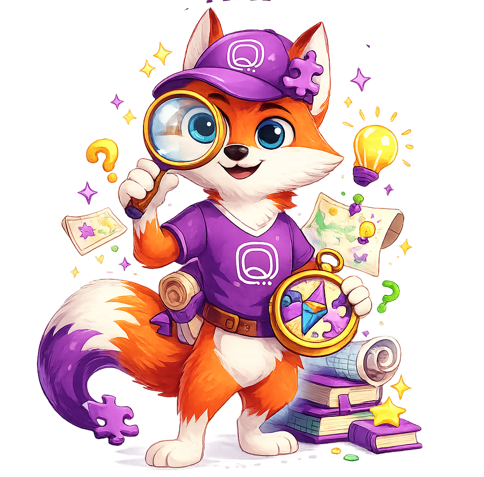 Quizzario fox mascot